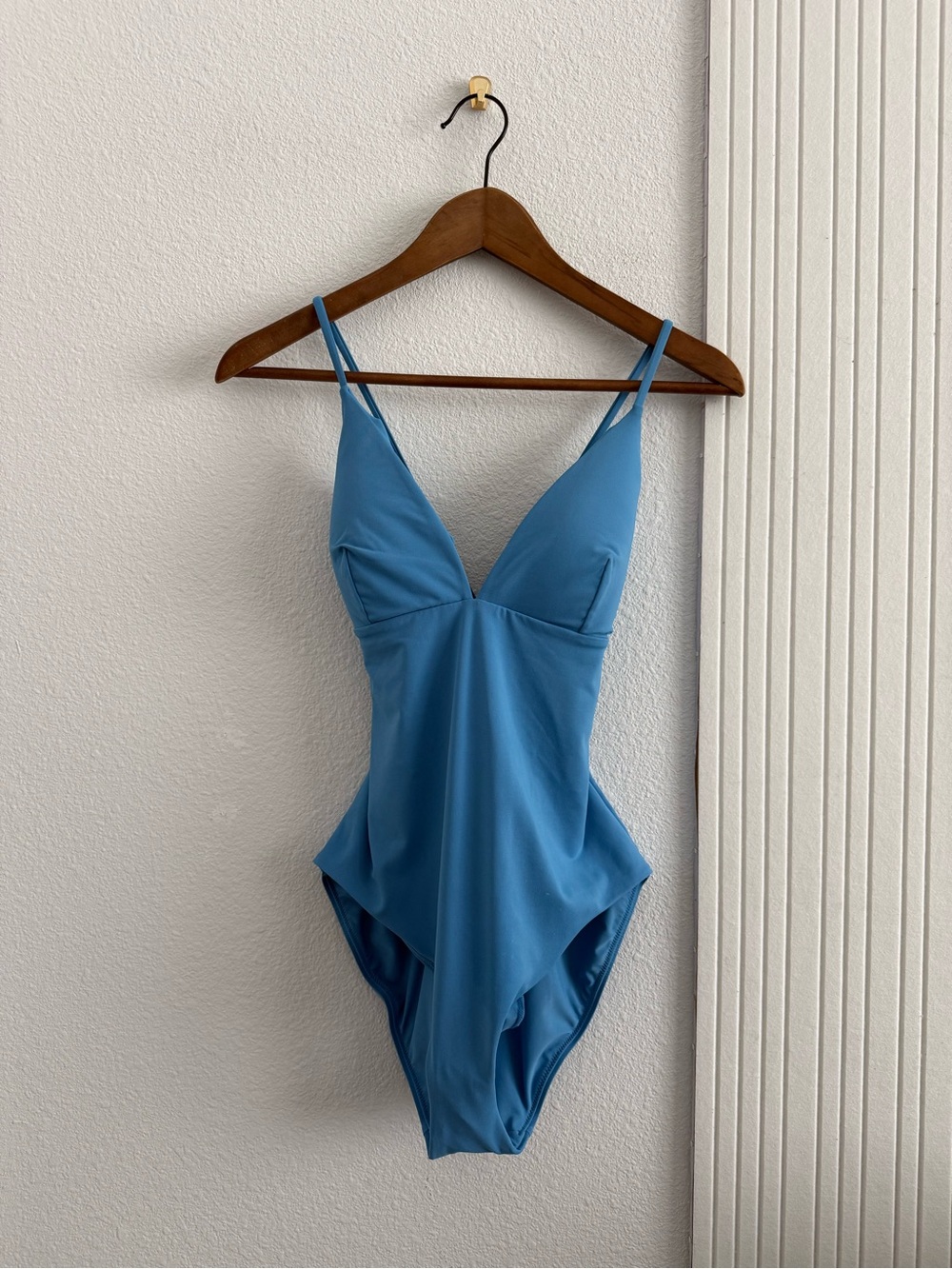 CALIA Blue One-Piece Triangle Strappy Back Swimsuit